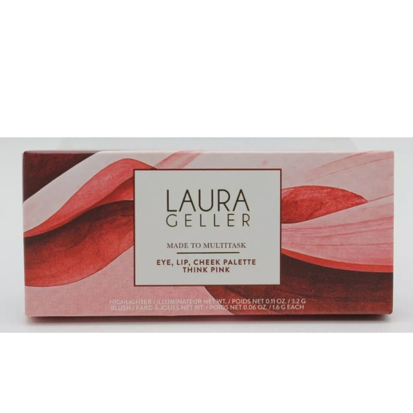 LAURA GELLER Think Pink Eye, Lip, Cheek Palette Sealed, NIB - Picture 1 of 5